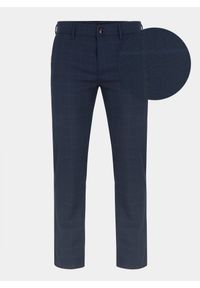 Pako Lorente - PAKO LORENTE – Granatowe spodnie męskie DORJE w delikatną kratę P000B-WX-213-G. Kolor: niebieski. Długość: długie. Styl: elegancki #3
