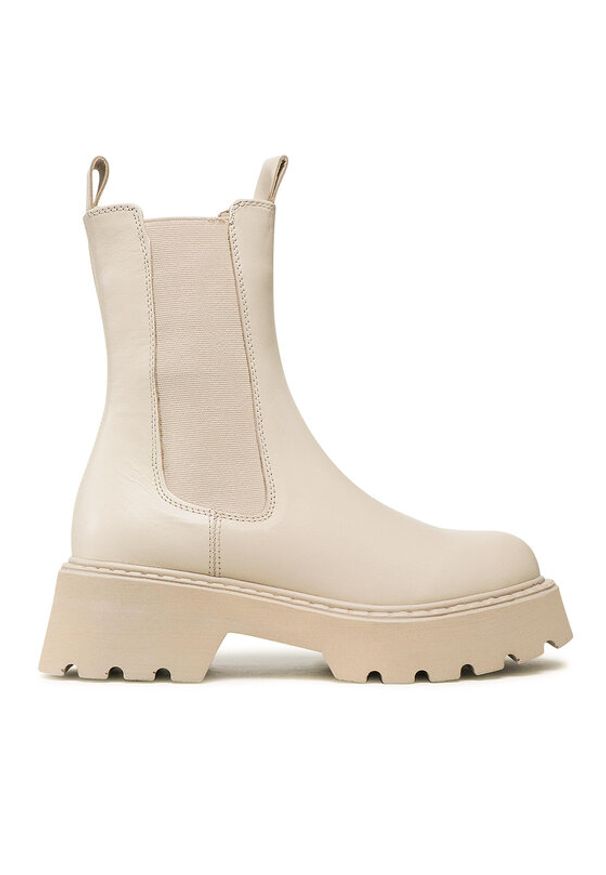 Badura Sztyblety 222FW67 Beżowy. Kolor: beżowy. Materiał: skóra