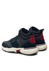 TOMMY HILFIGER - Tommy Hilfiger Sneakersy M Runner Cordura Hi Lth Mix FM0FM05222 Granatowy. Kolor: niebieski. Materiał: skóra, zamsz #5