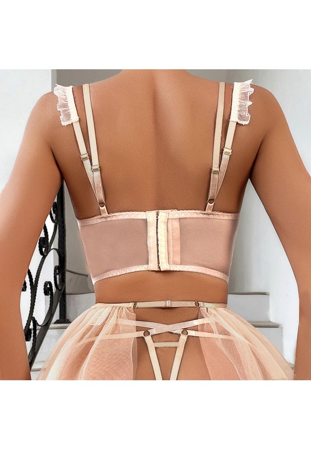 Intica - Komplet bielizny koronkowej z wiązaniem Elizebeth. Materiał: koronka