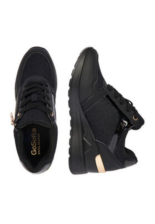 Go Soft Sneakersy CEO-WS2229-49 Czarny. Kolor: czarny. Materiał: materiał