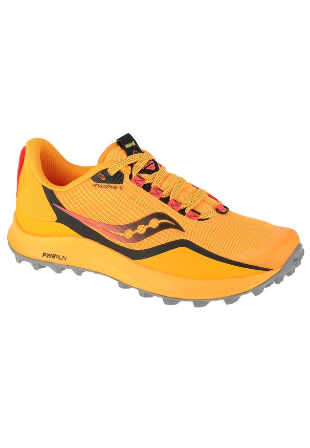 Buty do biegania damskie, Saucony Peregrine 12. Kolor: żółty. Materiał: materiał, syntetyk, tkanina