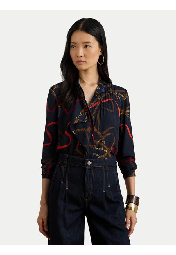 Lauren Ralph Lauren - LAUREN RALPH LAUREN Koszula 200P03553001 Granatowy Regular Fit. Kolor: niebieski. Materiał: syntetyk