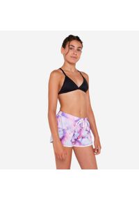 Decathlon - Szorty surfingowe dla dzieci Olaian 100 Katy Posy. Kolor: fioletowy. Materiał: poliester, materiał #2