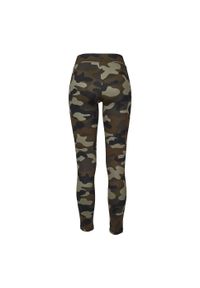 Urban Classics - Damskie Legginsy Techniczne Camo Mesh. Kolor: brązowy, zielony, wielokolorowy. Materiał: mesh