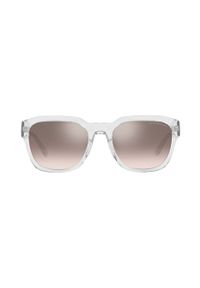 Emporio Armani okulary przeciwsłoneczne męskie kolor biały. Kolor: biały