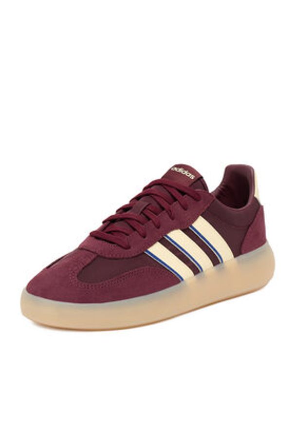 Adidas - adidas Sneakersy BARREDA DECODE JR3544 Bordowy. Kolor: czerwony. Materiał: skóra, zamsz