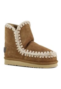 Mou - MOU ESKIMO 18 GLITTER LOGO Śniegowce damskie. Kolor: brązowy. Materiał: materiał, wełna, zamsz. Szerokość cholewki: normalna. Sezon: zima. Styl: boho, elegancki #2