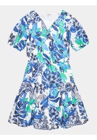 Guess Sukienka codzienna J3GK04 WFGJ0 Niebieski Regular Fit. Okazja: na co dzień. Kolor: niebieski. Materiał: bawełna. Typ sukienki: proste. Styl: casual #1