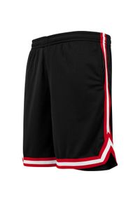 Urban Classics - Szorty Urban Classic Stripe mesh. Kolor: czerwony, wielokolorowy, czarny. Materiał: mesh. Długość: krótkie. Wzór: paski. Sezon: lato #1
