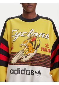 Adidas - adidas Bluza Archive Cycling JW0147 Żółty Oversize. Kolor: żółty. Materiał: bawełna #4