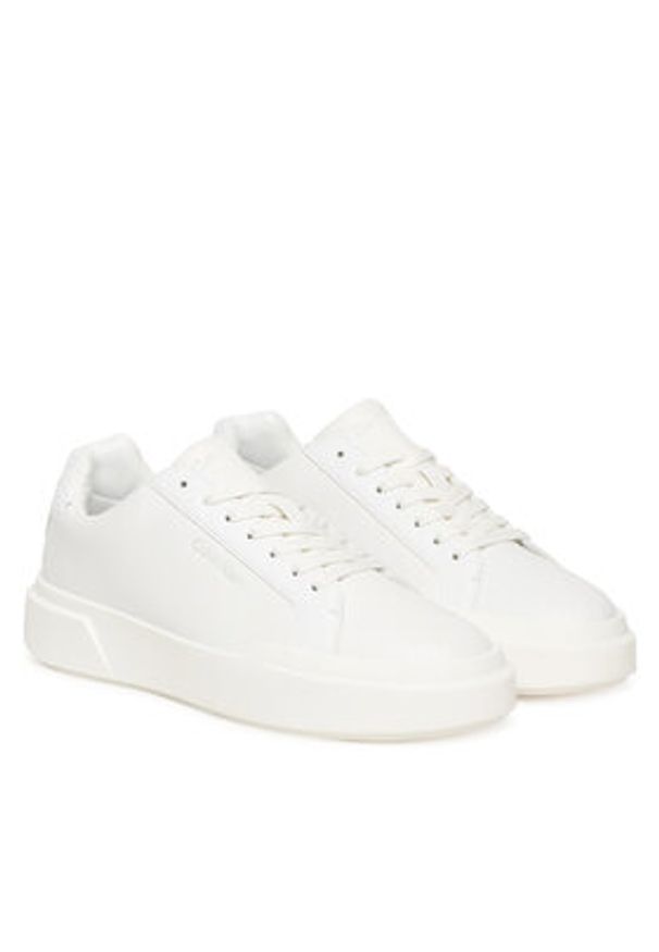 Calvin Klein Sneakersy Chunky Cupsole Laceup Lth Bt Aop YW0YW02036 Biały. Kolor: biały. Materiał: skóra