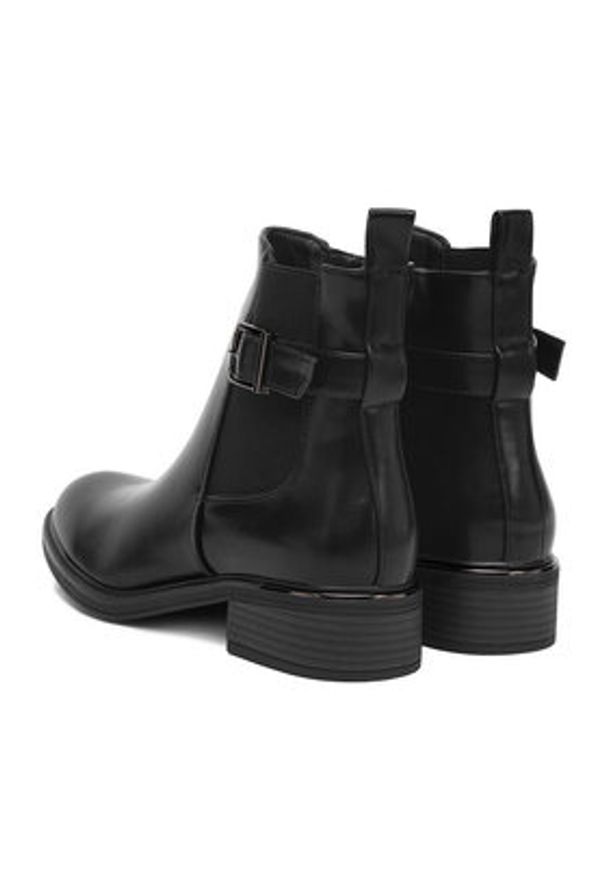 DeeZee Botki 5617 Czarny. Kolor: czarny. Materiał: materiał, skóra