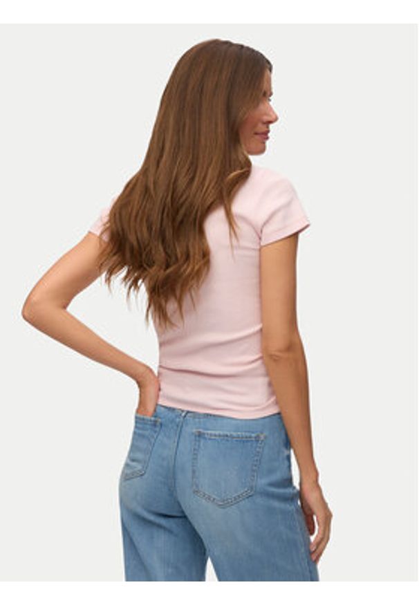 Vero Moda T-Shirt Chloe 10344953 Różowy Regular Fit. Kolor: różowy. Materiał: bawełna