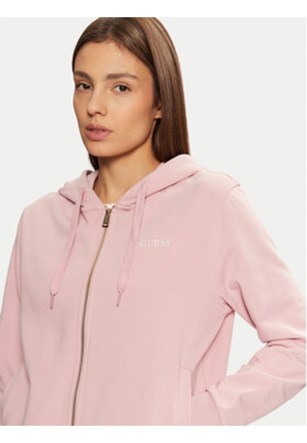Guess Bluza O5RQ01 KCO31 Różowy Regular Fit. Kolor: różowy. Materiał: bawełna