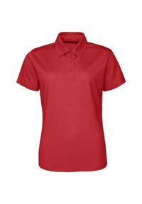 JUST COOL - Damska Koszulka Polo. Typ kołnierza: polo. Kolor: czerwony #1
