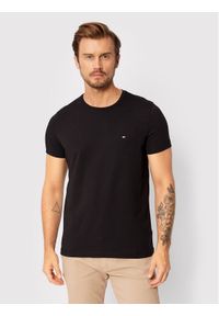 TOMMY HILFIGER - Tommy Hilfiger T-Shirt Core Stretch MW0MW27539 Czarny Slim Fit. Kolor: czarny. Materiał: bawełna
