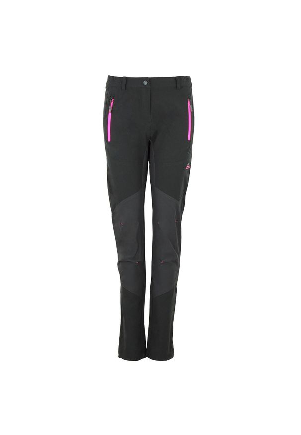 PEAK MOUNTAIN - Spodnie damskie z 2 kieszeniami na ręce Peak Mountain. Kolor: czarny. Sezon: lato. Sport: turystyka piesza