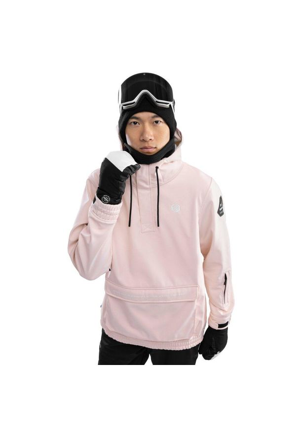 SIROKO - Męska kurtka snowboardowa Sporty zimowe Siroko W3 Arlberg. Kolor: różowy. Materiał: materiał, softshell. Sezon: zima. Sport: snowboard