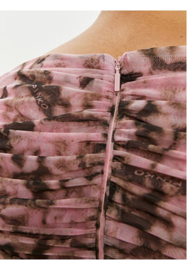 Pinko Sukienka codzienna Anfitrione 103300 A1Q2 Kolorowy Slim Fit. Okazja: na co dzień. Materiał: syntetyk. Wzór: kolorowy. Typ sukienki: proste. Styl: casual