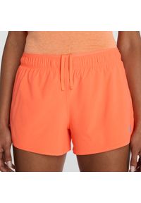 Spodenki damskie New Balance WS41286AAE – pomarańczowe. Kolor: pomarańczowy. Materiał: poliester, materiał. Sport: fitness #6