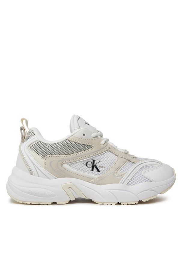 Calvin Klein Jeans Sneakersy Retro Tennis Su-Mesh Wn YW0YW00891 Biały. Kolor: biały. Materiał: mesh