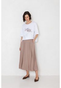 SPÓDNICA LARA MOCCA M - Flawless. Okazja: na co dzień. Materiał: guma. Styl: sportowy, casual, klasyczny
