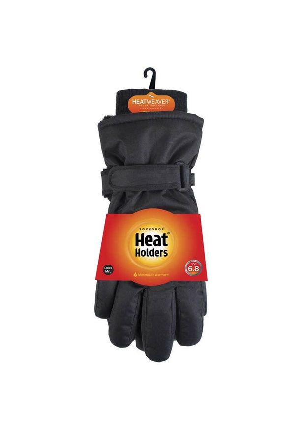 HEAT HOLDERS - Eleganckie Czarne Rękawiczki Narciarskie dla Pań - Ciepłe i Wygodne. Kolor: czarny. Sezon: zima. Sport: narciarstwo