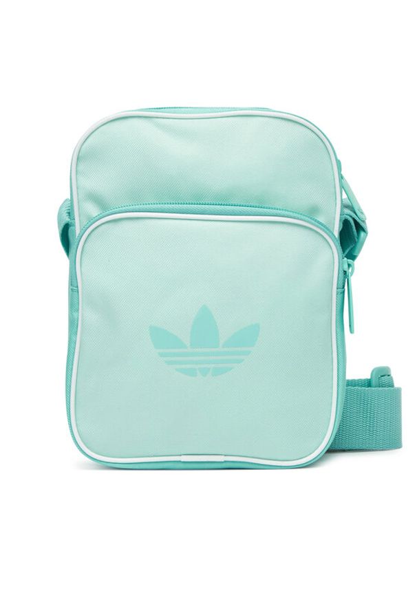 Adidas - adidas Saszetka adicolor Classic Small JD5545 Turkusowy. Kolor: turkusowy. Materiał: materiał