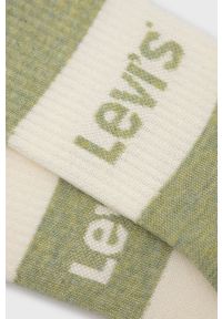 Levi's® - Levi's skarpetki (2-pack) kolor zielony. Kolor: zielony. Materiał: materiał, jedwab, bawełna, tkanina, lyocell