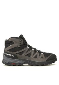 salomon - Salomon Trekkingi X Ward Leather Mid GORE-TEX L47181700 Szary. Kolor: szary. Materiał: skóra, zamsz. Technologia: Gore-Tex. Sport: turystyka piesza