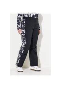 ULLA POPKEN - Damskie Spodnie funkcyjne HYPRAR wodoodporne paski na rzep osłona przeciwśnieżna. Kolekcja: plus size. Kolor: czarny. Materiał: poliester, materiał, elastan. Wzór: paski. Sezon: zima. Sport: narciarstwo #1