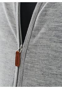 Pako Lorente - PAKO LORENTE – Męski rozpinany sweter w szarym kolorze. Kolor: szary. Materiał: wełna, poliamid, akryl. Sezon: jesień #8