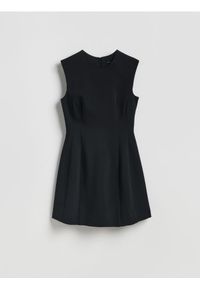 Reserved - Sukienka mini - czarny. Kolor: czarny. Materiał: tkanina, bawełna. Styl: klasyczny. Długość: mini #1