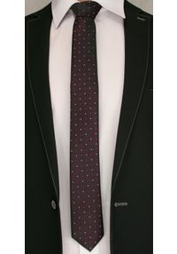 Brązowy Elegancki Krawat -Angelo di Monti- 6 cm, Męski, w Drobny Wzór Geometryczny. Kolor: brązowy, beżowy, wielokolorowy. Wzór: geometria. Styl: elegancki #2
