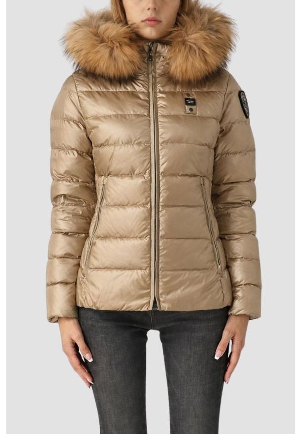 Blauer USA - BLAUER Brązowa kurtka damska Arcadia Short Jackets, Rozmiar M. Kolor: brązowy