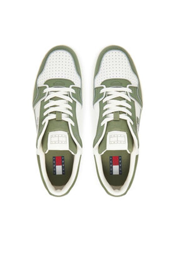 Tommy Jeans Sneakersy Tjm Retro Basket EM0EM01610 Biały. Kolor: biały. Materiał: skóra
