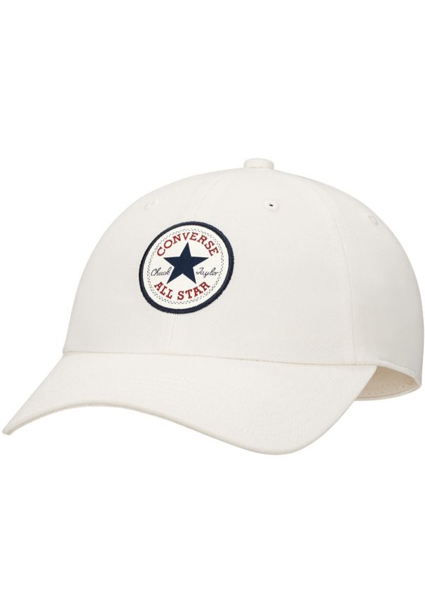 Czapka Converse All Star Patch Baseball Hat, Dla obu płci. Kolor: biały. Materiał: poliester, materiał