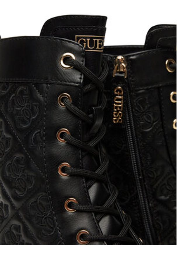 Guess Trzewiki FLTYAN ELE10 Czarny. Kolor: czarny. Materiał: skóra