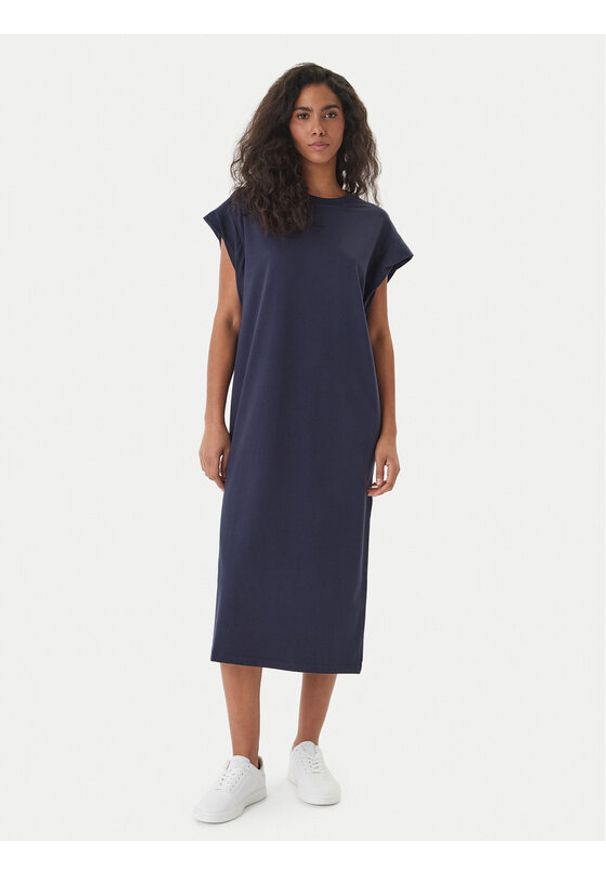 BOSS Sukienka codzienna C_Edress_5 50540442 Granatowy Relaxed Fit. Okazja: na co dzień. Kolor: niebieski. Materiał: bawełna. Typ sukienki: proste. Styl: casual