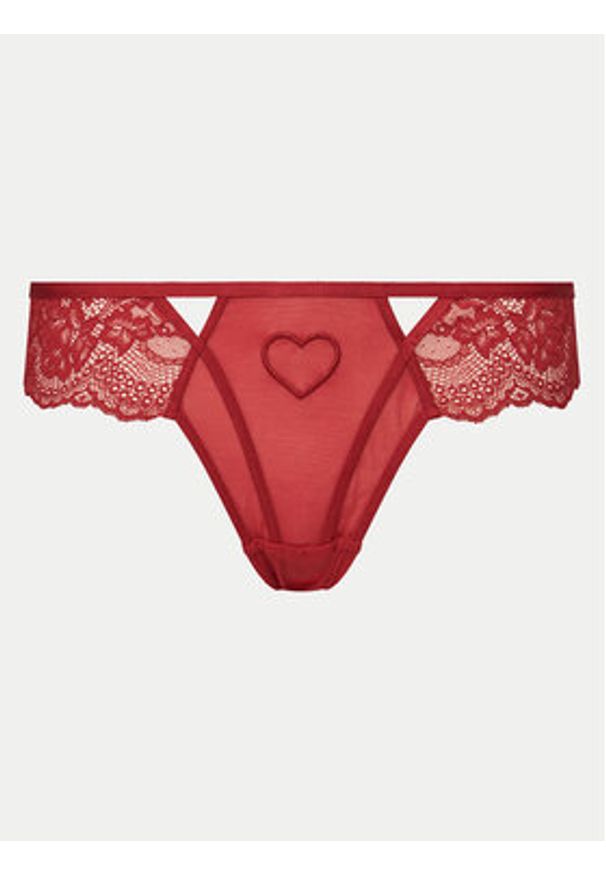 Hunkemöller Komplet 6 par fig brazylijskich 207186 Czerwony. Kolor: czerwony. Materiał: syntetyk