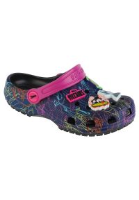 Klapki Crocs Disney Villains Classic Kids Clog 207722-001 niebieskie. Kolor: niebieski. Materiał: syntetyk. Wzór: motyw z bajki. Sezon: lato #1