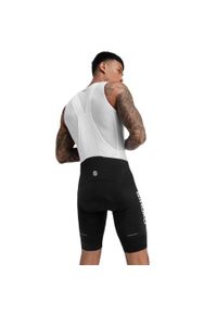 SIROKO - Spodenki rowerowe z szelkami męskie Mortirolo. Kolor: biały, wielokolorowy, czarny. Materiał: nylon