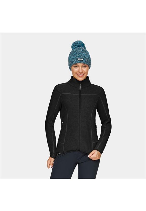 Bluza turystyczna polarowa męska Alpinus Elvenes. Kolor: czarny. Materiał: polar