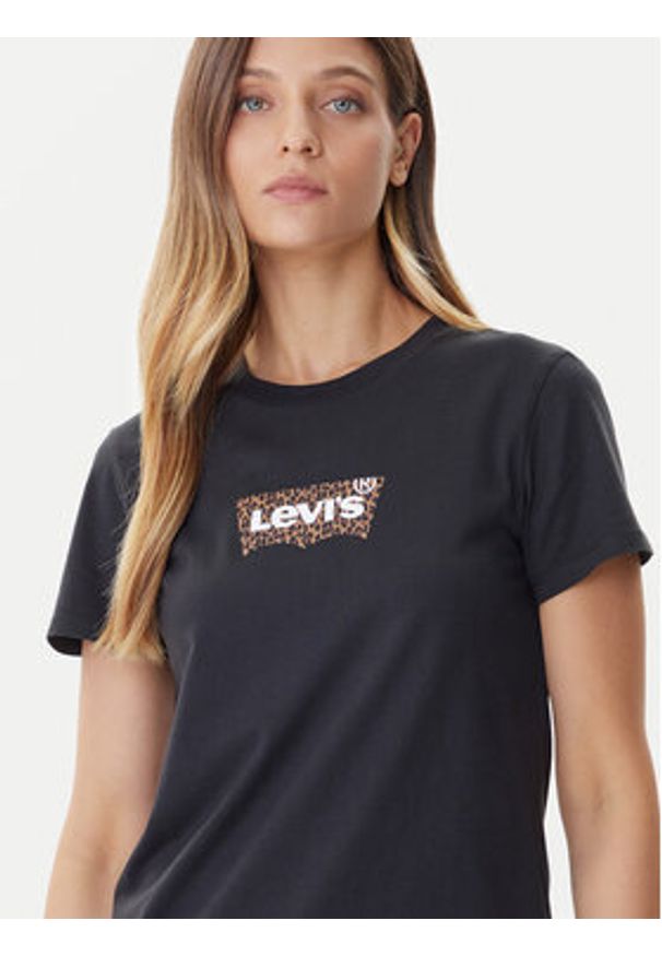 Levi's® T-Shirt Perfect A2086-0425 Czarny Straight Fit. Kolor: czarny. Materiał: bawełna