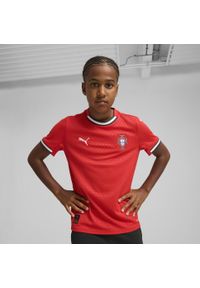 Koszulka piłkarska dla dzieci Puma Portugalia 2025 domowa. Materiał: materiał. Sport: piłka nożna