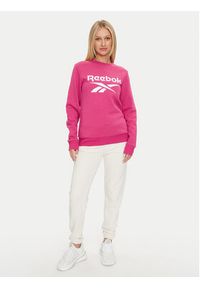 Reebok Bluza Identity Big Logo Fleece Crew 100075949 Różowy Regular Fit. Kolor: różowy. Materiał: bawełna #5