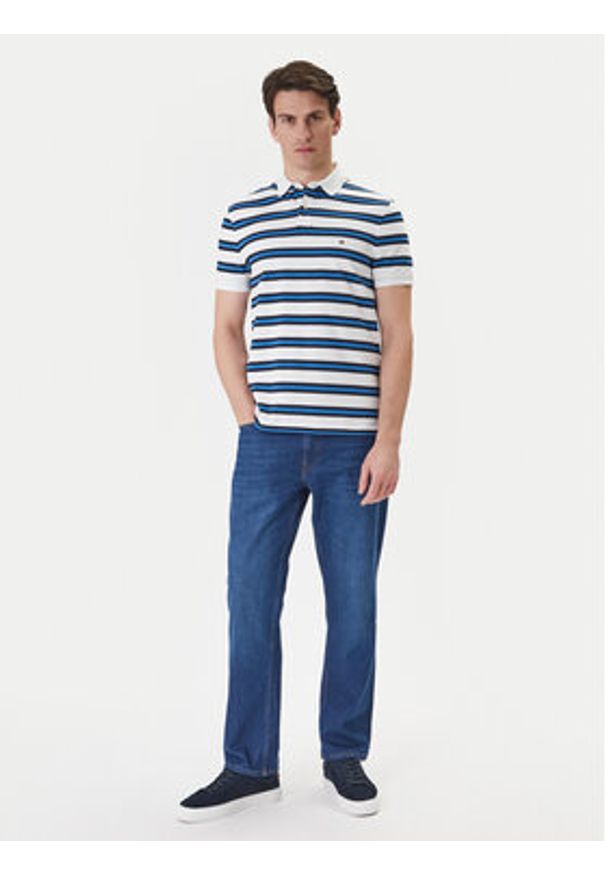 TOMMY HILFIGER - Tommy Hilfiger Polo 1985 MW0MW17770 Niebieski Regular Fit. Typ kołnierza: polo. Kolor: niebieski. Materiał: bawełna