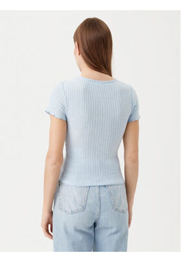 Noisy may - Noisy May T-Shirt Berry 27015446 Błękitny Slim Fit. Kolor: niebieski. Materiał: wiskoza