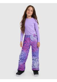 4f - 4F Spodnie snowboardowe membrana 10000 dziewczęce - multikolor 146 (10-11 lat). Kolor: wielokolorowy. Materiał: poliester, materiał. Wzór: gładki. Sezon: lato. Sport: snowboard #1
